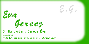 eva gerecz business card